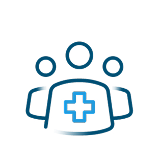 Group of healthcare workers icon