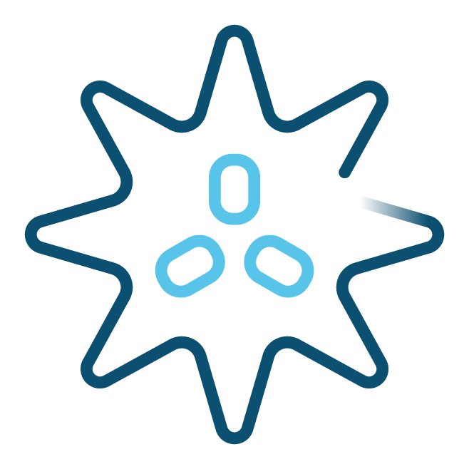 Graphic image of allergy molecule