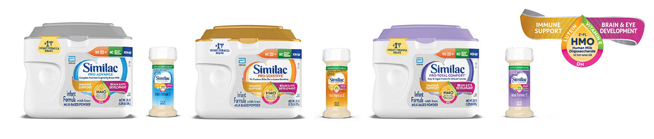 Similac Products and HMO Immune Support Icon Formulas Featuring Dual-Immune Blend of 2'-FL HMO & Nucleotides