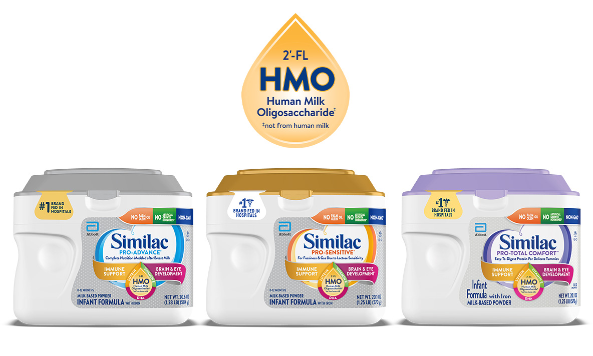 2 FL HMO 20.6 OZ Similac Pro-Advance, Similac Pro-Sensitive, Similac Pro-Total Comfort