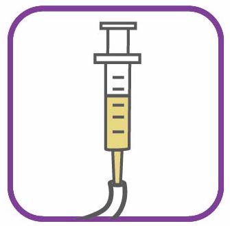 If stored in syringe, pull back plunger 5mL to allow mixing space. Feed with syringe oriented vertically & tip pointed down.