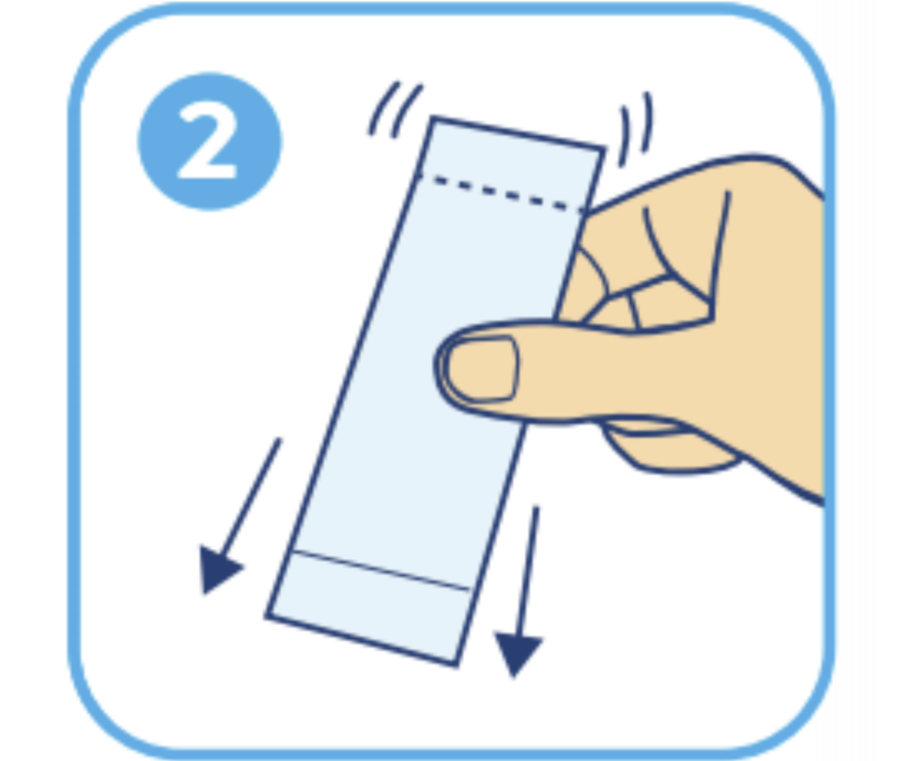 Gently shake sachet to ensure contents are settled to bottom