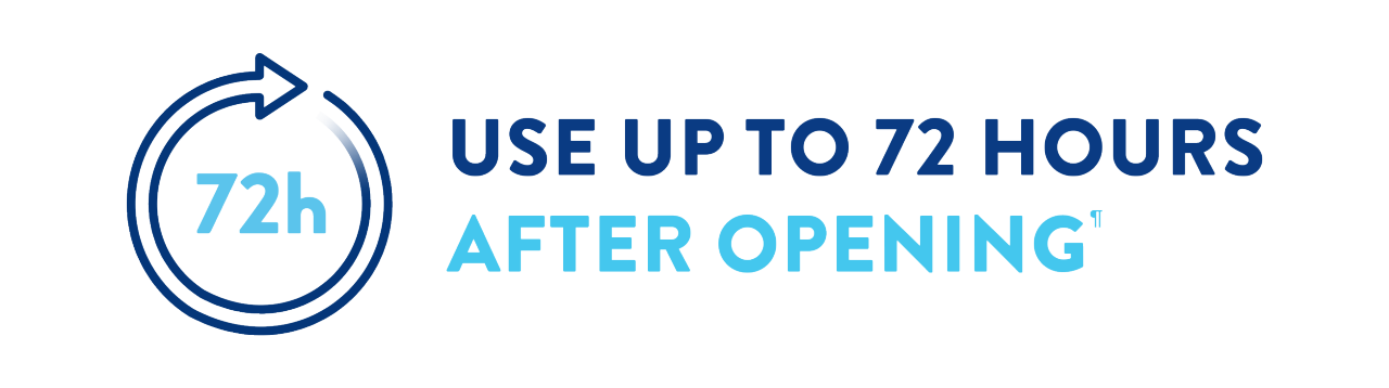 use up to 72 hours after opening icon