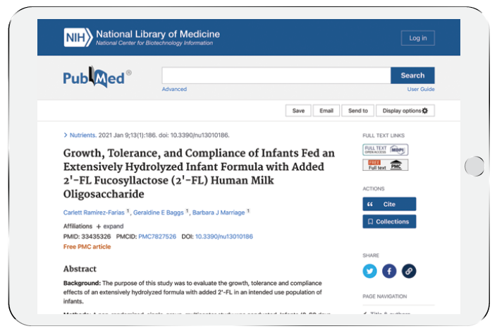 iPad view of PubMed article