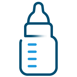 Graphic of baby bottle icon