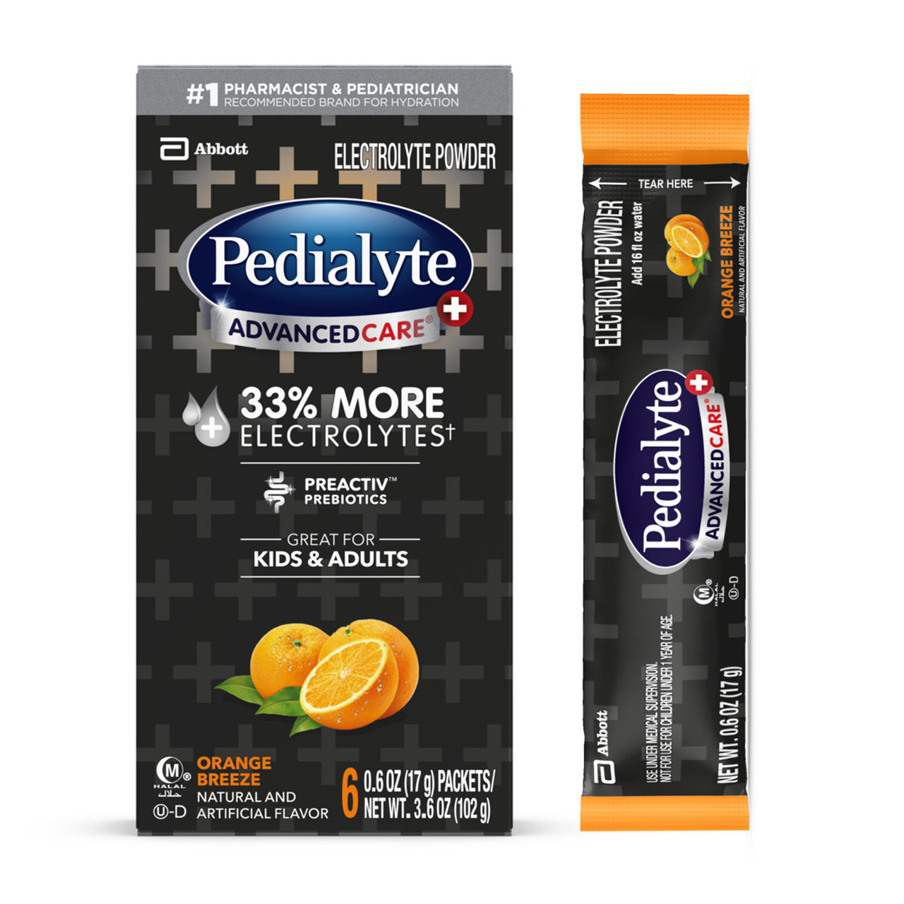 Pedialyte Adv Care Plus_Orange Breeze Powder