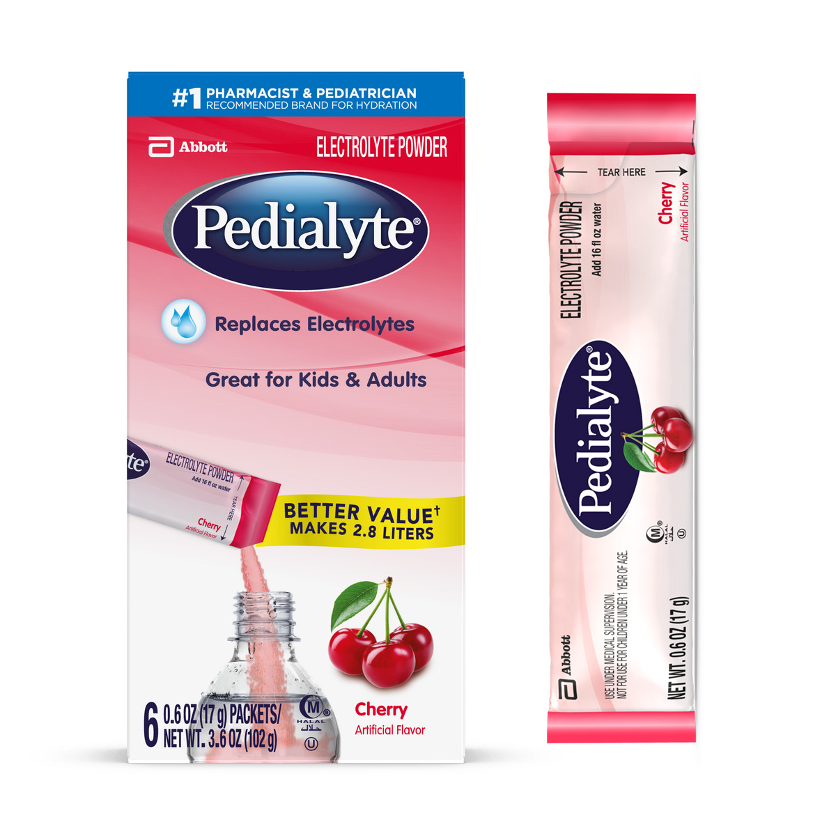 Pedialyte Classic Powder Cherry