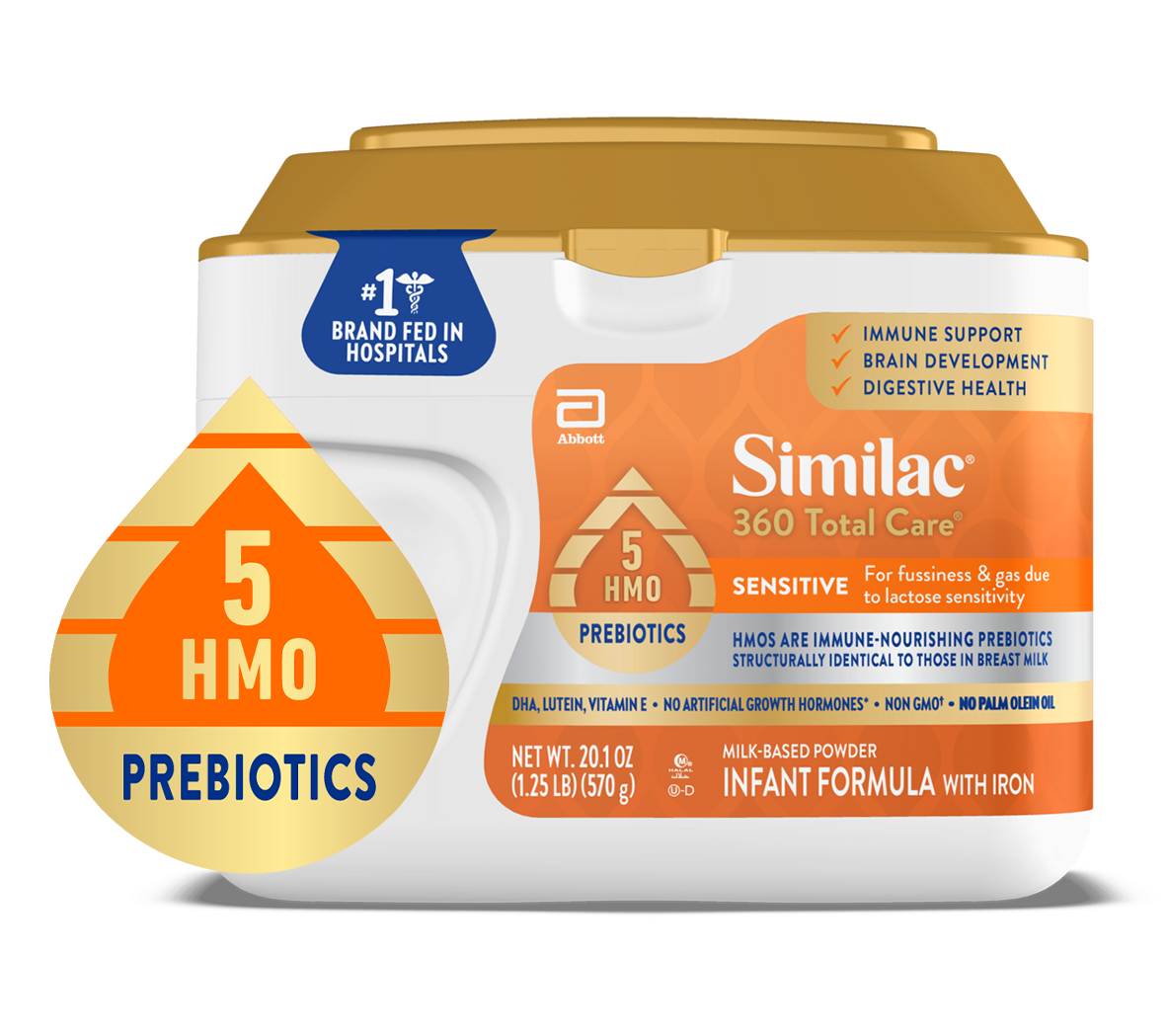 Similac® 360 Total Care® Sensitive Formula Powder in 20.6 Oz tub