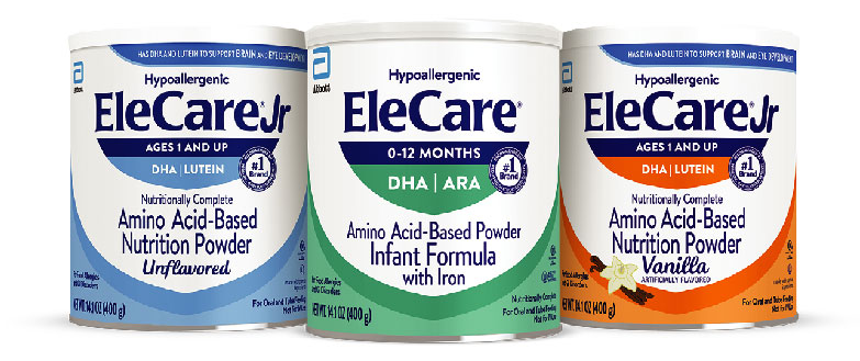 EleCare Jr grouped can products