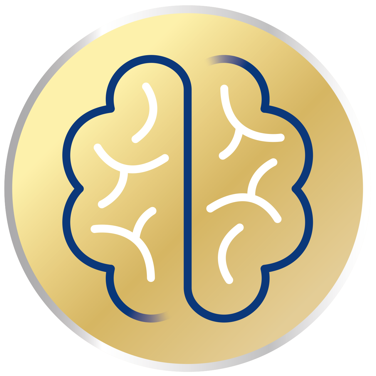 Gold brain icon